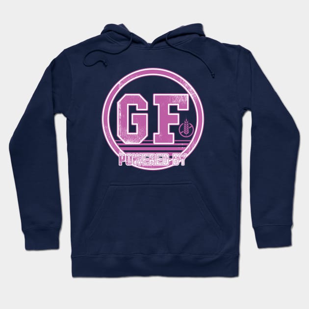 Powered by Gluten Free (purple) Hoodie by dkdesigns27